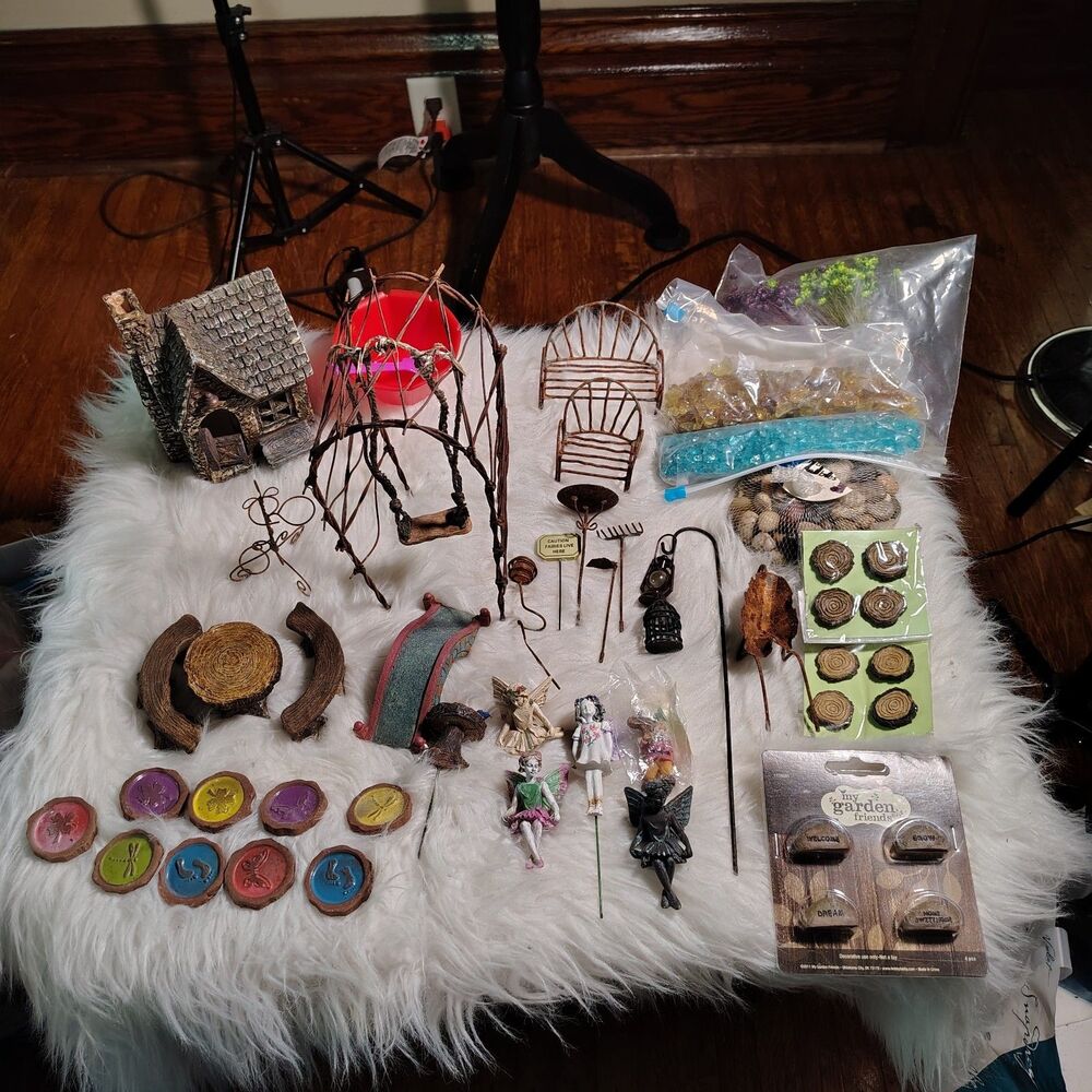 Fairy Garden Figures And Accessories Mixed LOT